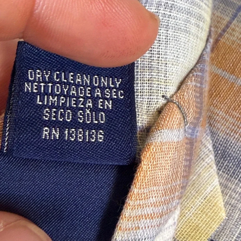 Original Penguin‎ Munsingwear Cotton Madras Plaid Men Ties Lot 2 Blue Orange NWT